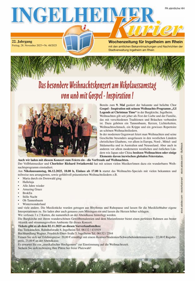 Ingelheimer Kurier Titelblatt 48/2025