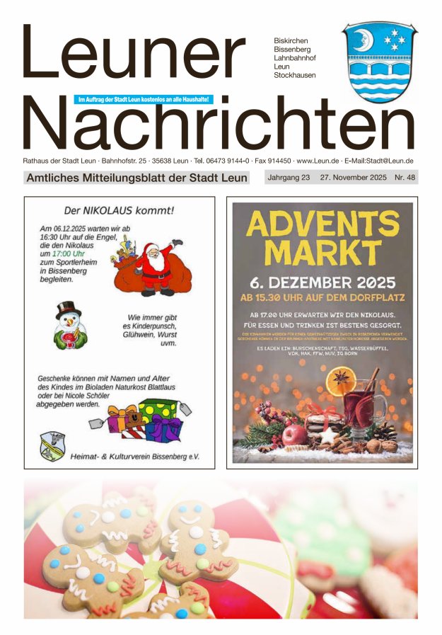 Leuner Nachrichten Titelblatt 48/2025
