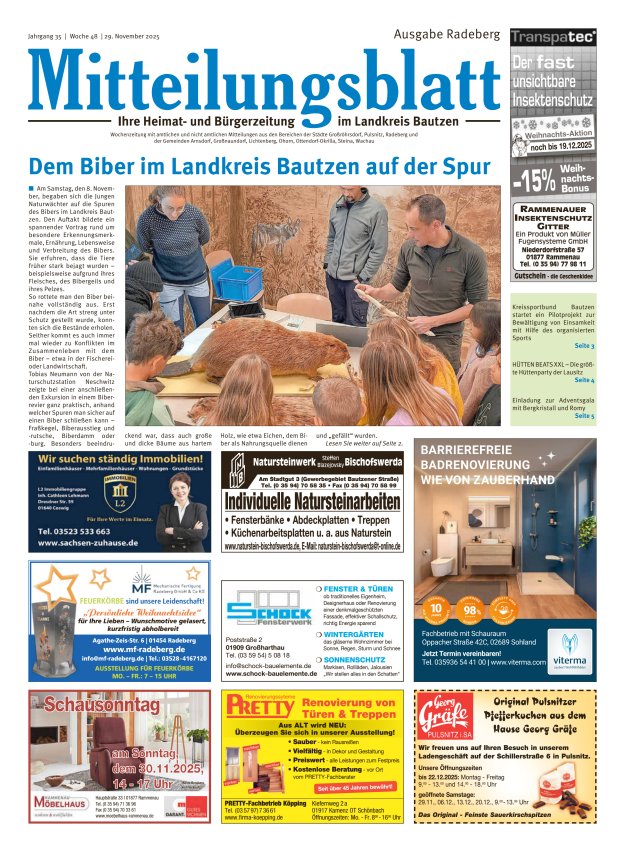 Mitteilungsblatt LK Bautzen Ausgabe Radeberg Titelblatt 24/2025