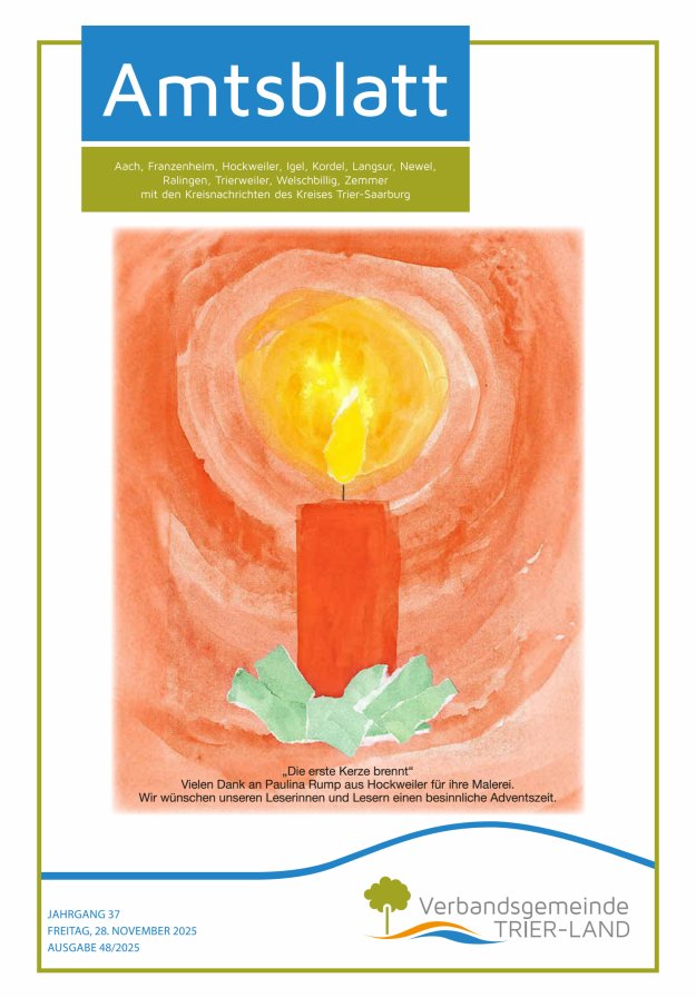 Amtsblatt VG Trier-Land Titelblatt 48/2025