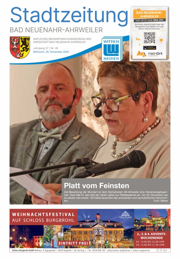 Stadtzeitung Bad Neuenahr-Ahrweiler Titelblatt 48/2025