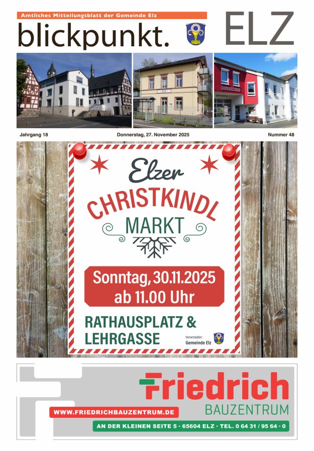 Blickpunkt Elz Titelblatt 48/2025