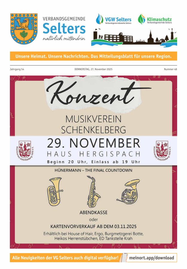 Unsere Verbandsgemeinde Selters Ww Titelblatt 48/2025