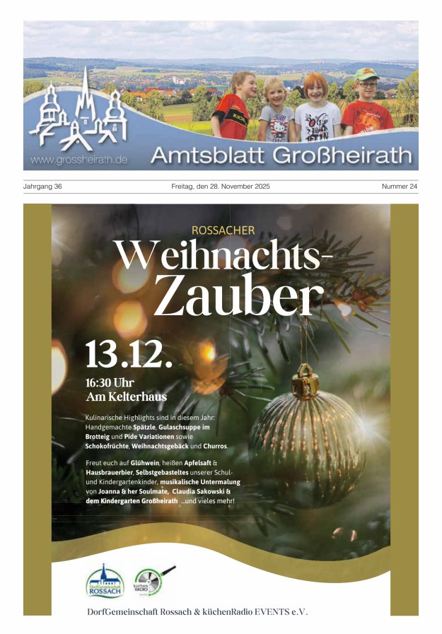 Amtsblatt Großheirath Titelblatt 24/2025