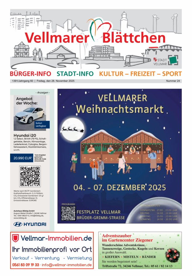 Vellmarer Blättchen Titelblatt 24/2025
