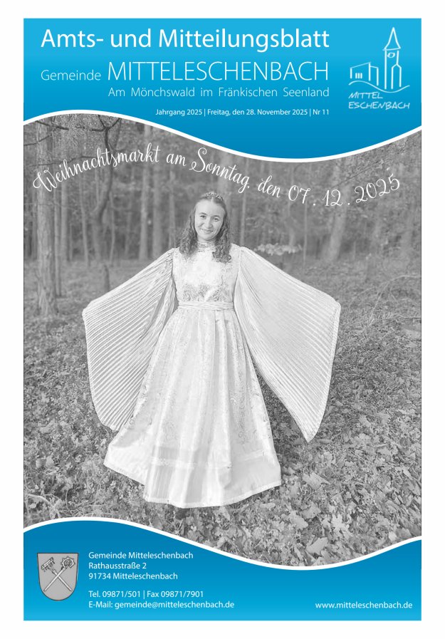 Amts- und Mitteilungsblatt Gemeinde Mitteleschenbach Titelblatt 11/2025