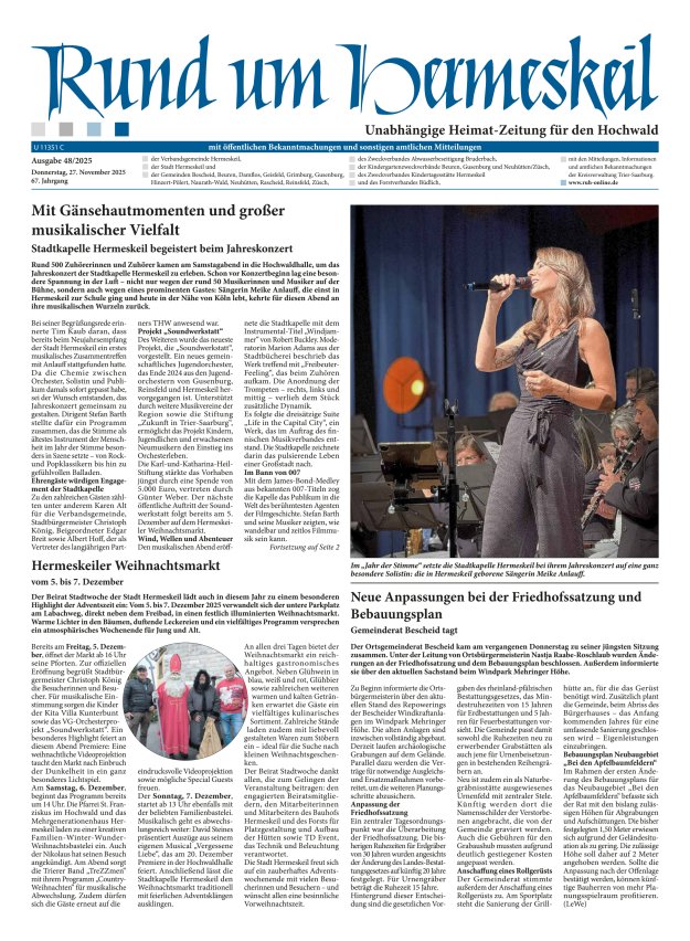 Rund um Hermeskeil Titelblatt 48/2025