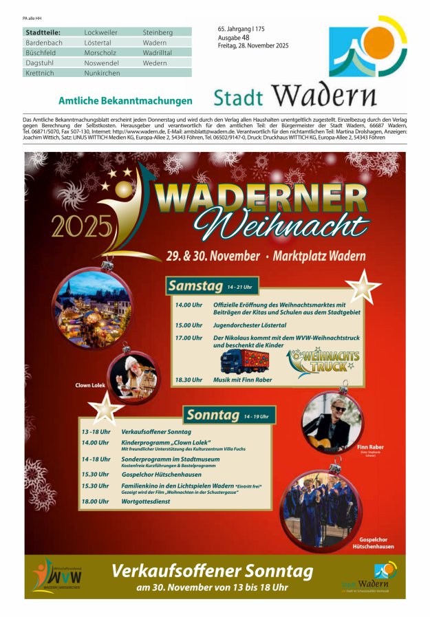 Stadt Wadern Titelblatt 48/2025