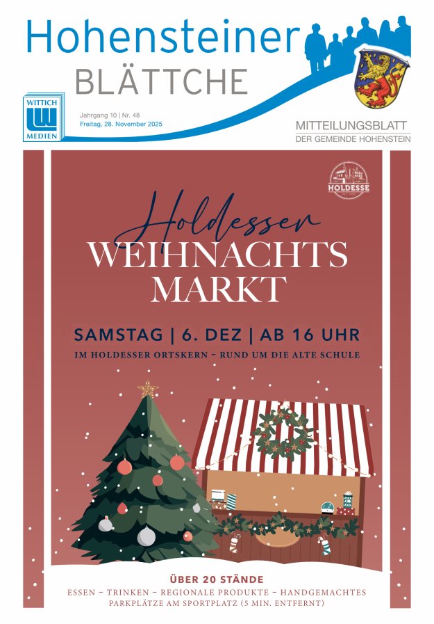 Hohensteiner Blättche Titelblatt 48/2025