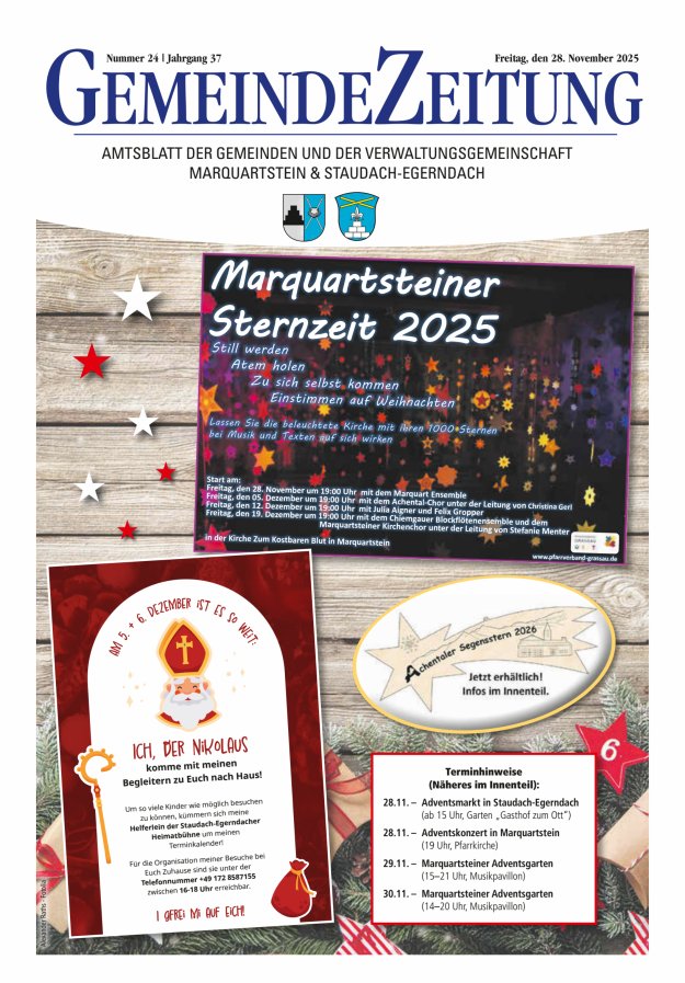 Marquartsteiner und Staudach-Egerndacher Nachrichten Titelblatt 24/2025