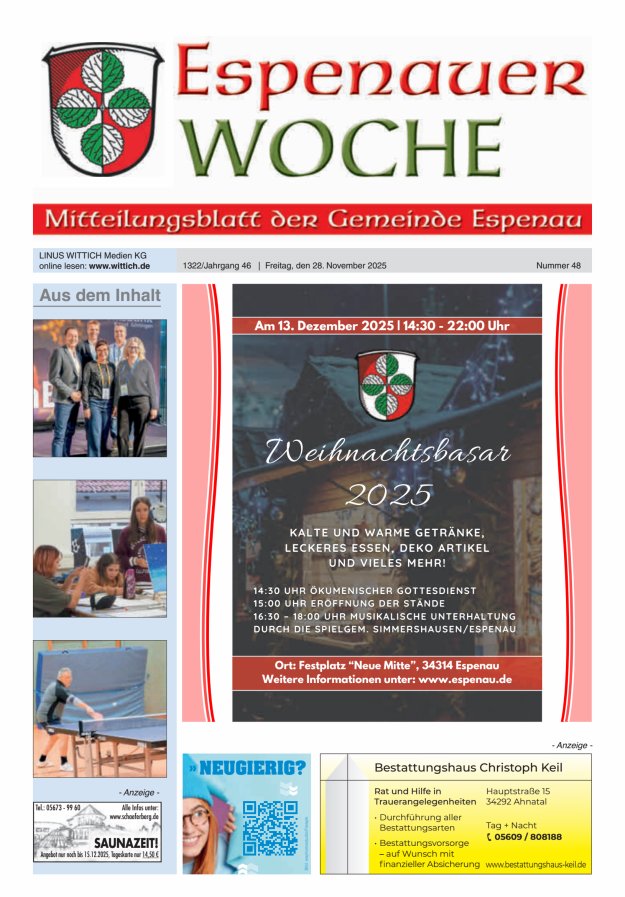 Espenauer Woche Titelblatt 48/2025