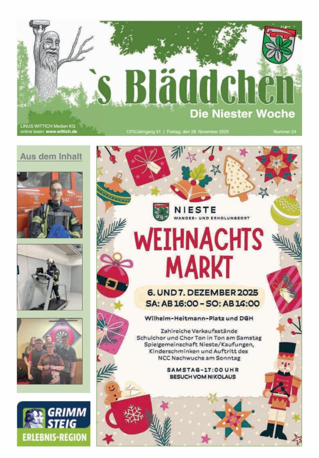 Niester Woche Titelblatt 24/2025