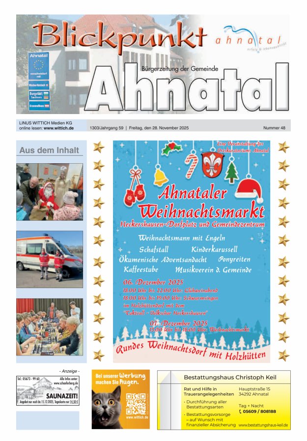 Blickpunkt Ahnatal Titelblatt 48/2025