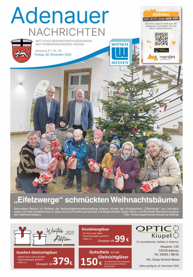Adenauer Nachrichten Titelblatt 48/2025