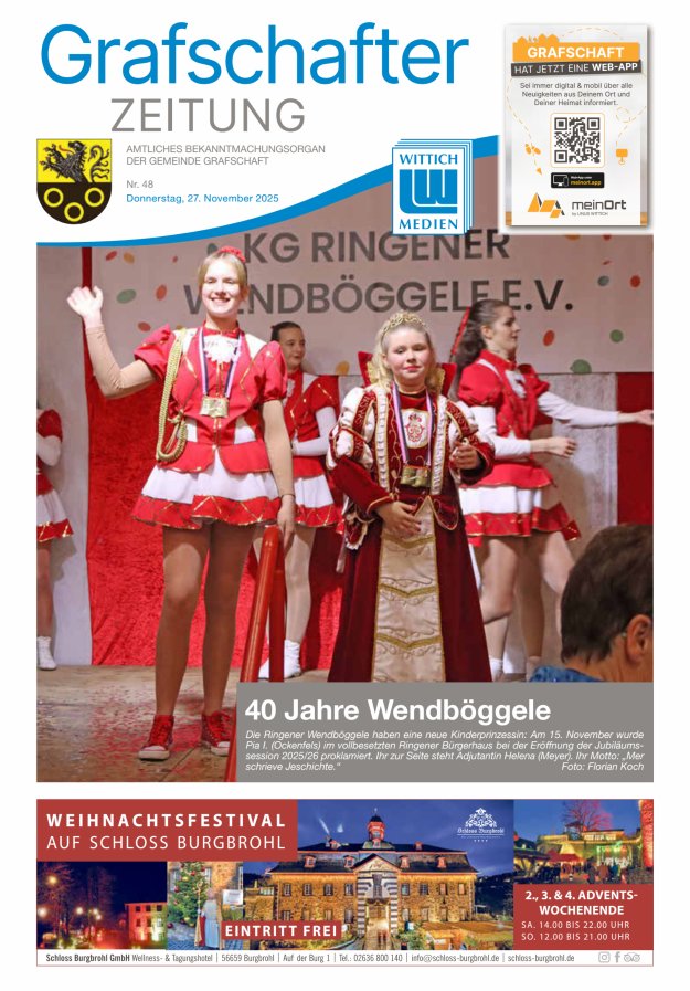 Grafschafter Zeitung Titelblatt 48/2025