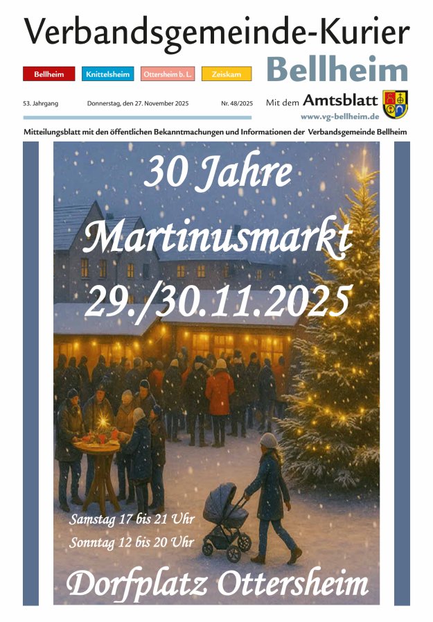 Verbandsgemeinde-Kurier Bellheim Titelblatt 48/2025
