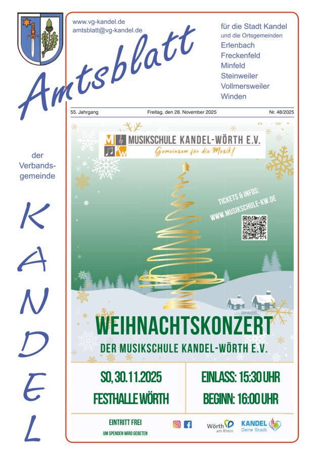Amtsblatt VG Kandel Titelblatt 48/2025