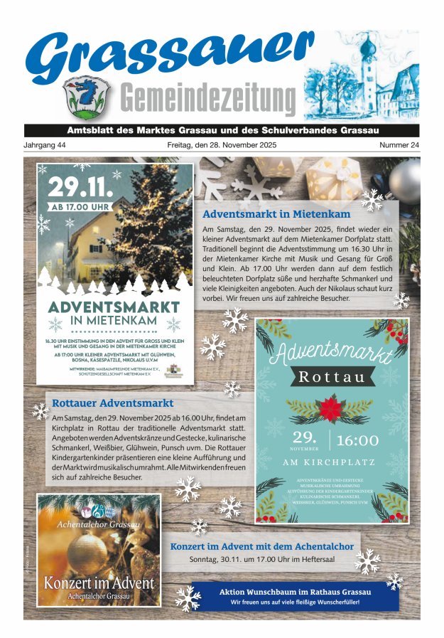 Grassauer Gemeindezeitung Titelblatt 24/2025