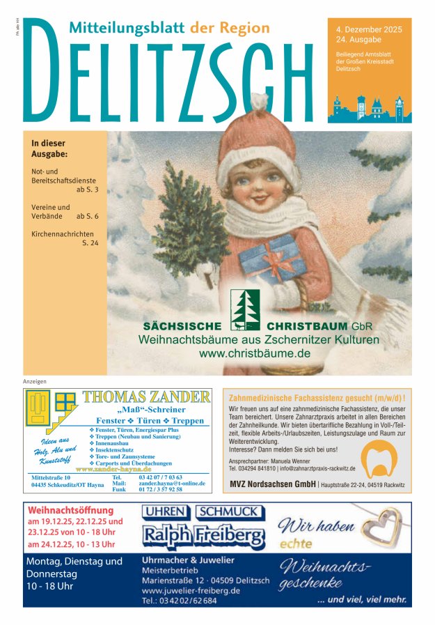 Mitteilungsblatt der Region Delitzsch Titelblatt 24/2025