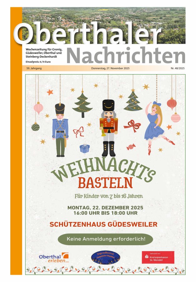 Oberthaler Nachrichten Titelblatt 48/2025