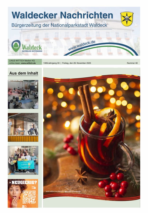 Waldecker Nachrichten Titelblatt 48/2025