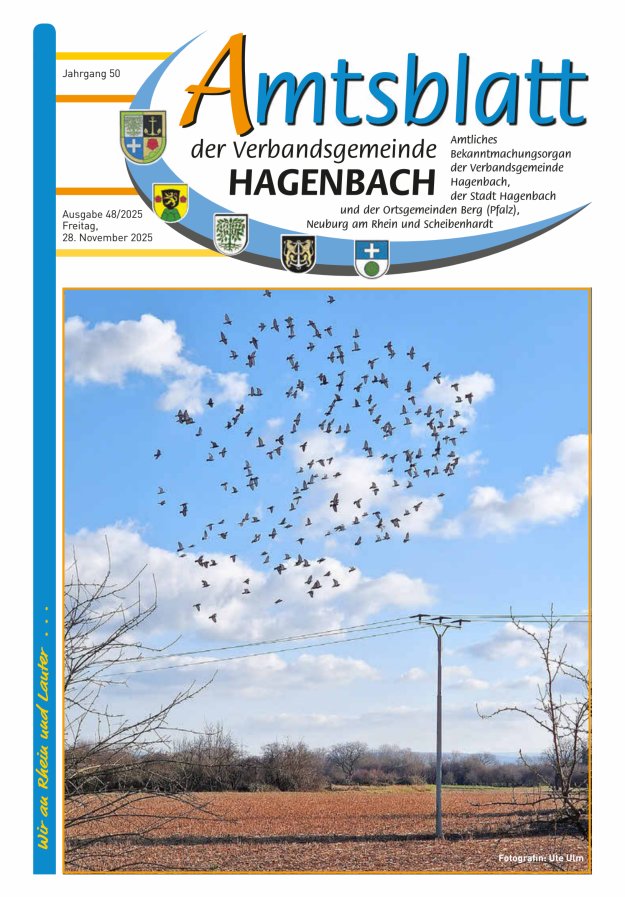 Amtsblatt der VG Hagenbach Titelblatt 48/2025