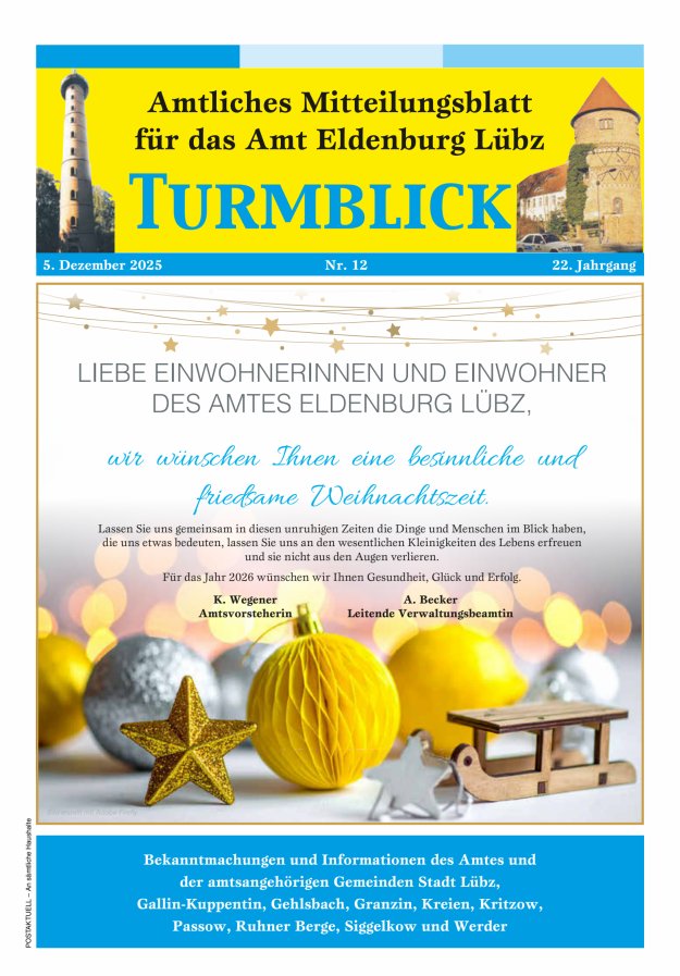 Turmblick Titelblatt 12/2025