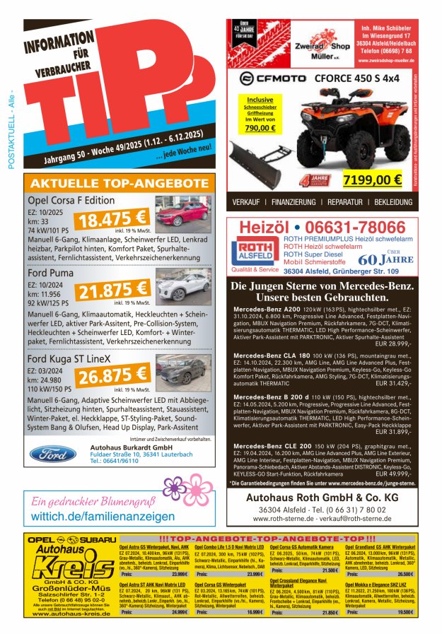 Tipp Vogelsberg Titelblatt 49/2025