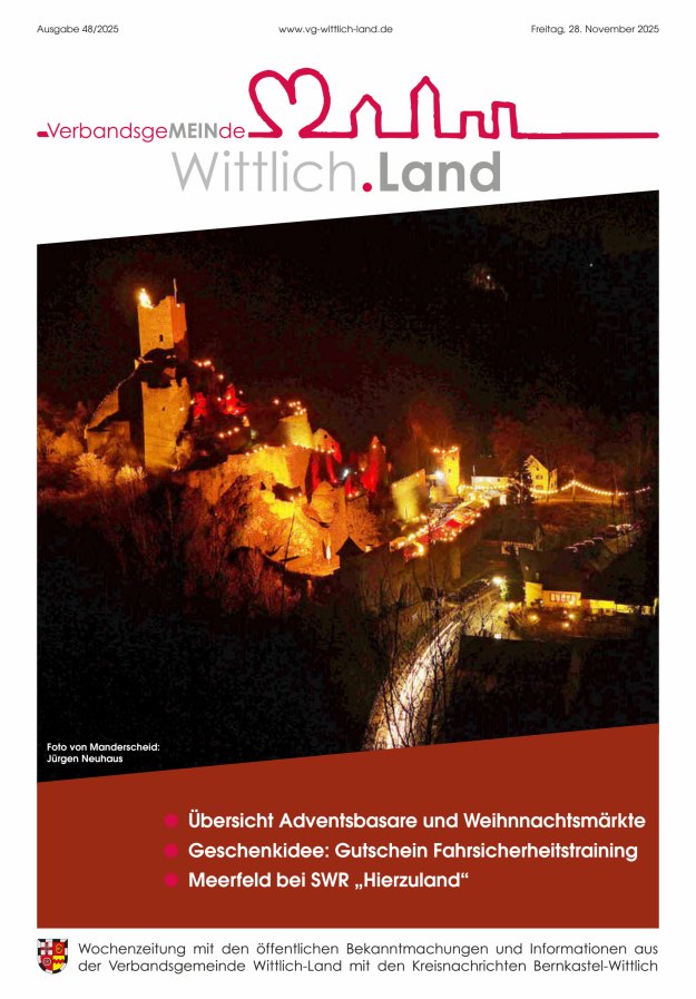 Mein Wittlich.Land Titelblatt 48/2025