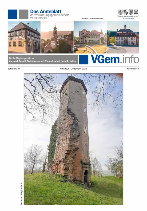 Wiesentheid Titelblatt 49/2025