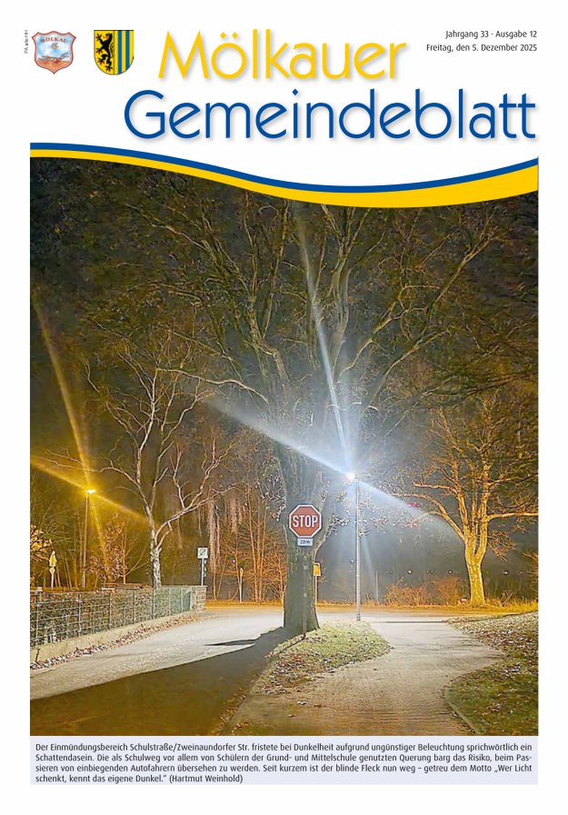 Mölkauer Gemeindeblatt Titelblatt 12/2025