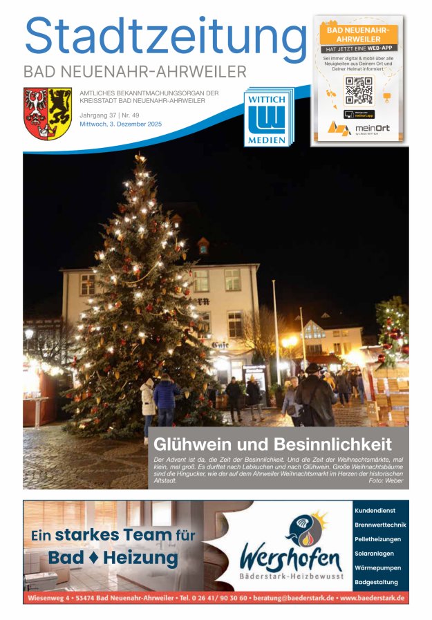 Stadtzeitung Bad Neuenahr-Ahrweiler Titelblatt 49/2025