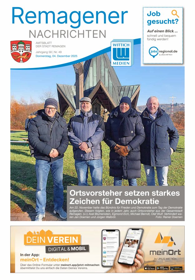 Remagener Nachrichten Titelblatt 49/2025