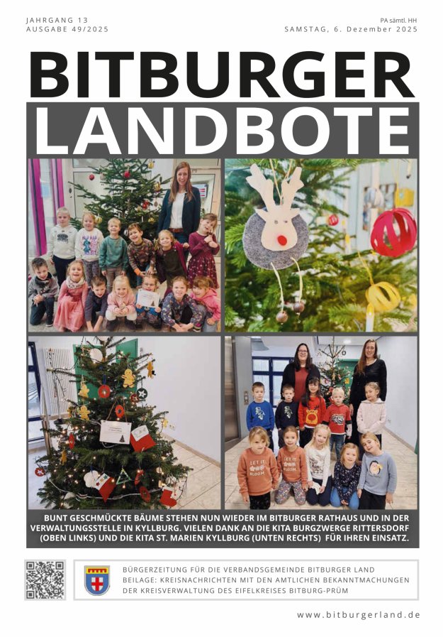 Bitburger Landbote Titelblatt 49/2025