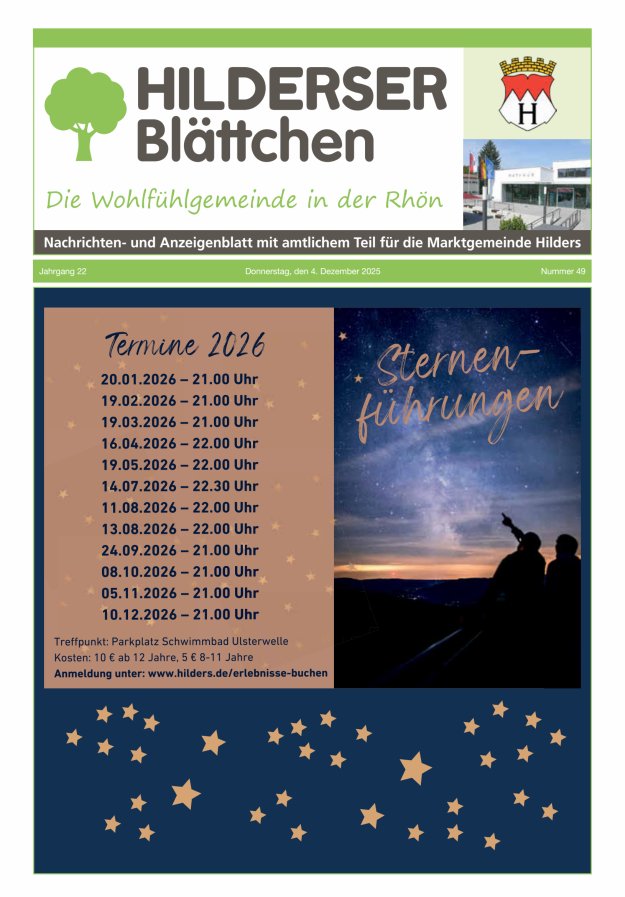 Hilderser Blättchen Titelblatt 49/2025