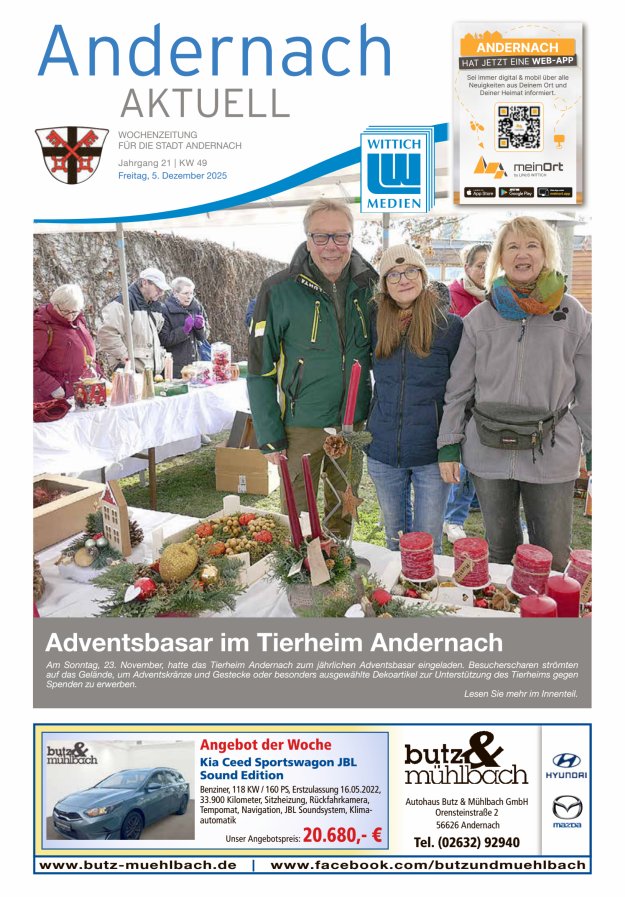 Andernach aktuell Titelblatt 49/2025