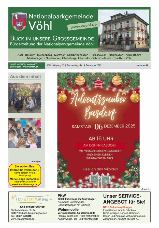 Blick in unsere Grossgemeinde Titelblatt 49/2025