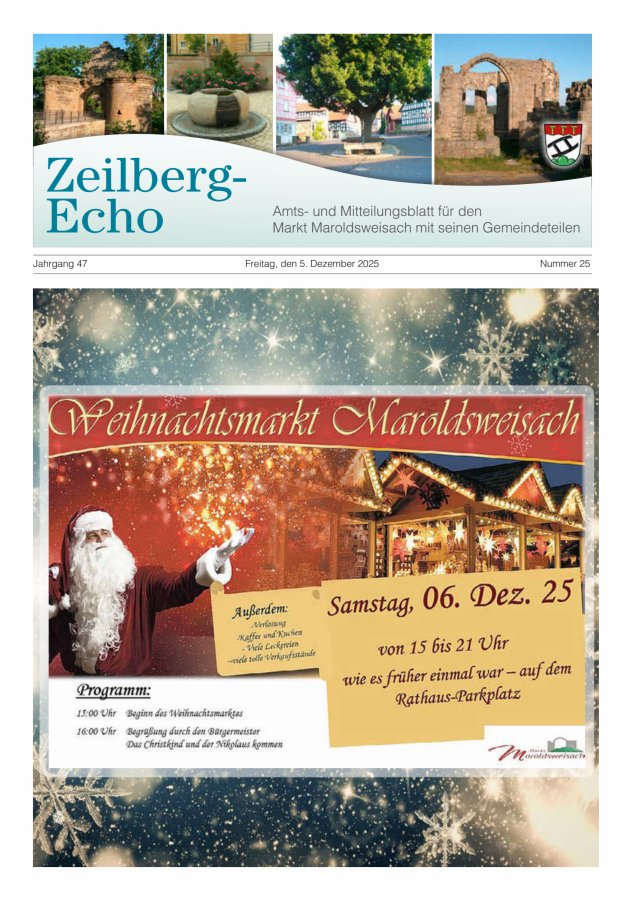 Zeilberg-Echo Titelblatt 25/2025