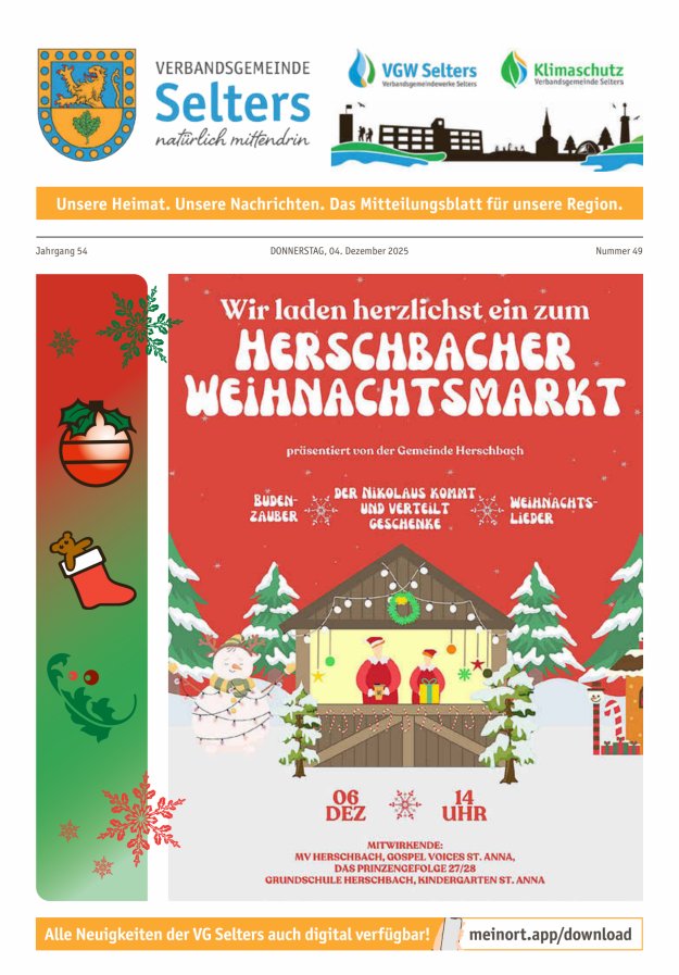 Unsere Verbandsgemeinde Selters Ww Titelblatt 49/2025