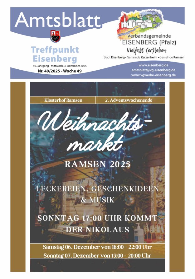 Treffpunkt Eisenberg Titelblatt 49/2025