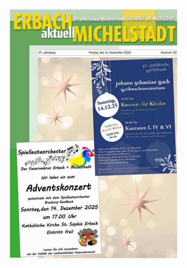 Erbach-Michelstadt aktuell Titelblatt 50/2025