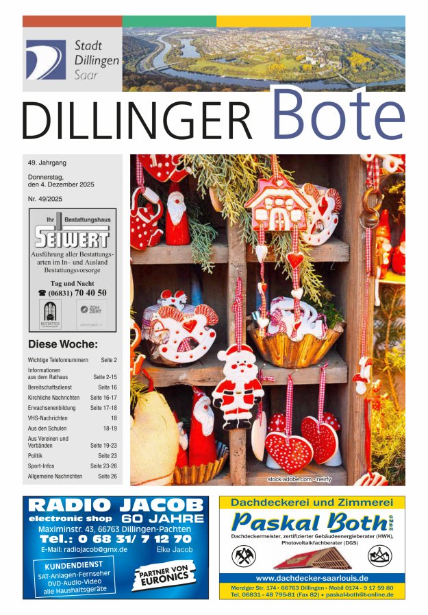 Dillinger Bote Titelblatt 49/2025
