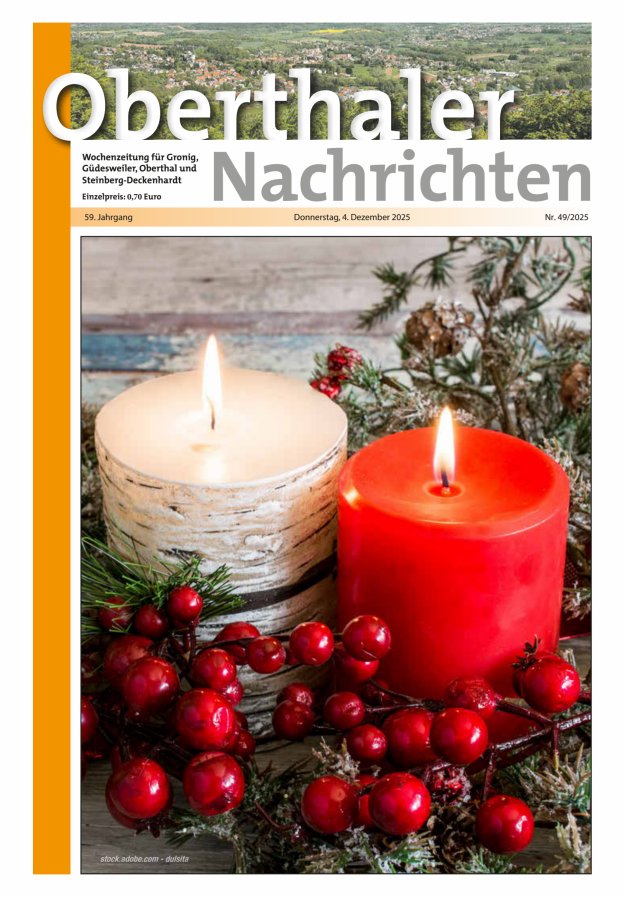 Oberthaler Nachrichten Titelblatt 49/2025