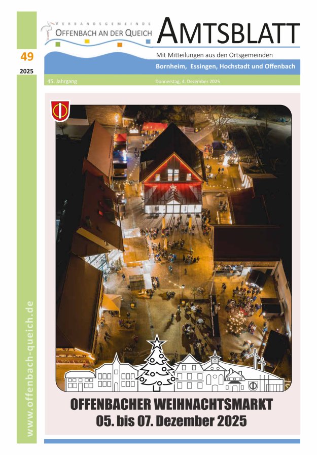 Amtsblatt VG Offenbach an der Queich Titelblatt 49/2025