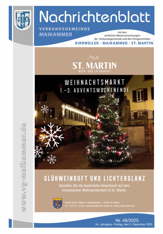 Nachrichtenblatt VG Maikammer Titelblatt 49/2025