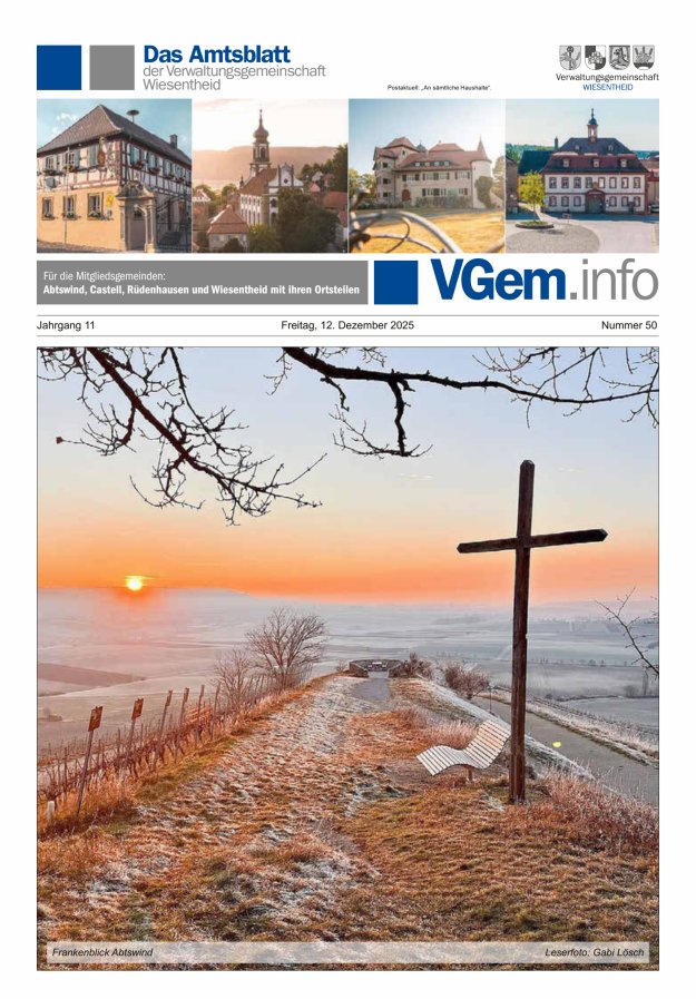 Wiesentheid Titelblatt 50/2025