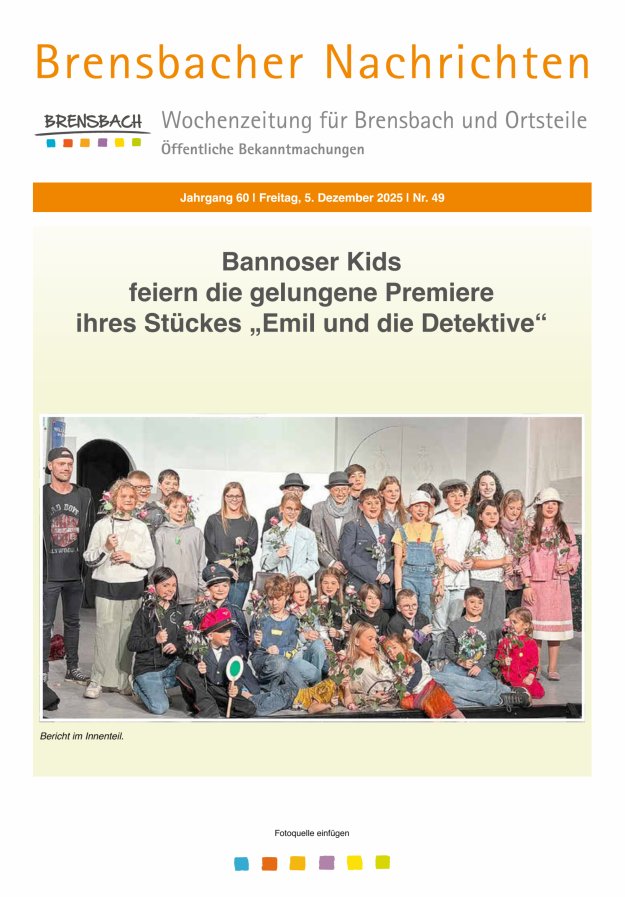 Brensbacher Nachrichten Titelblatt 49/2025