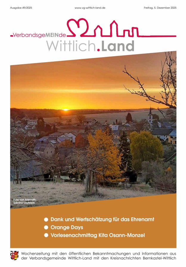 Mein Wittlich.Land Titelblatt 49/2025