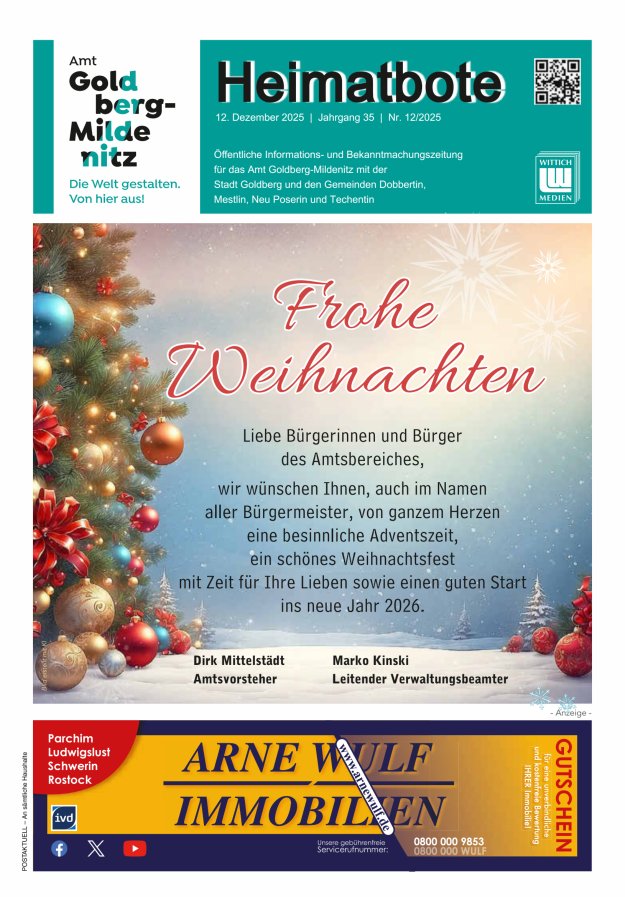 Heimatbote Titelblatt 12/2025