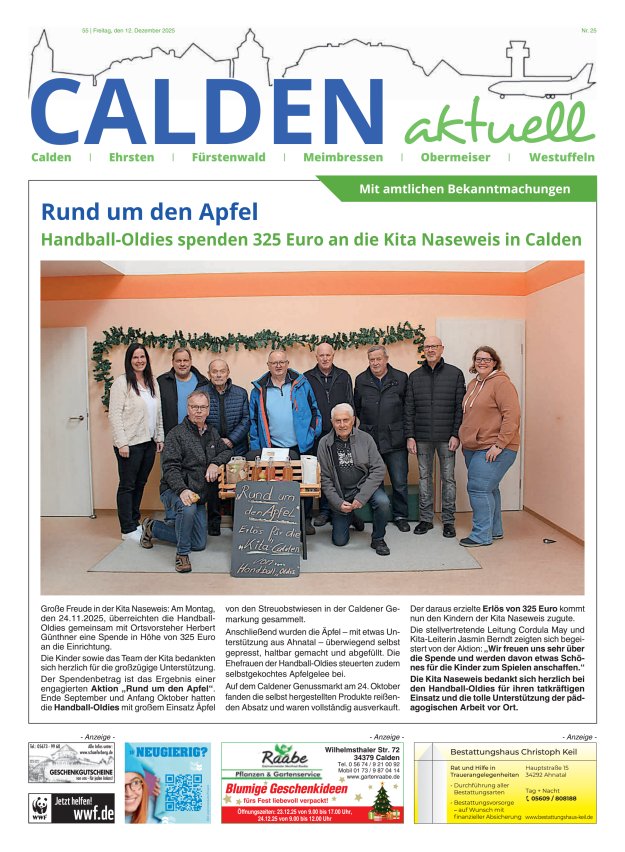 Calden aktuell Titelblatt 25/2025